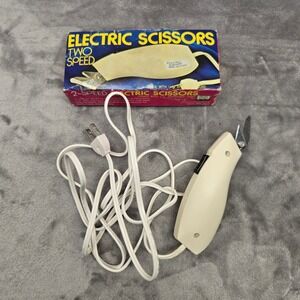 Vintage Best Ever 2 Speed Electric Scissors Corded Fabric Shears Tested Works